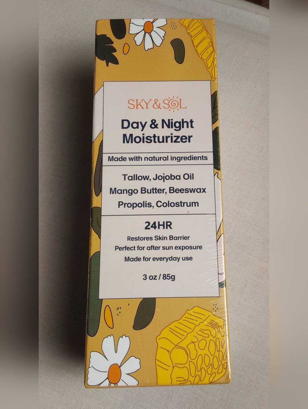 Sky & Sol Day & Night Moisturizer 3oz Tallow Jojoba Mango Butter Hydration